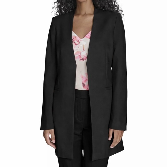 Calvin Klein Jackets & Blazers - Calvin Klein Linen Blend Long Open Front Blazer Jacket Sz 12